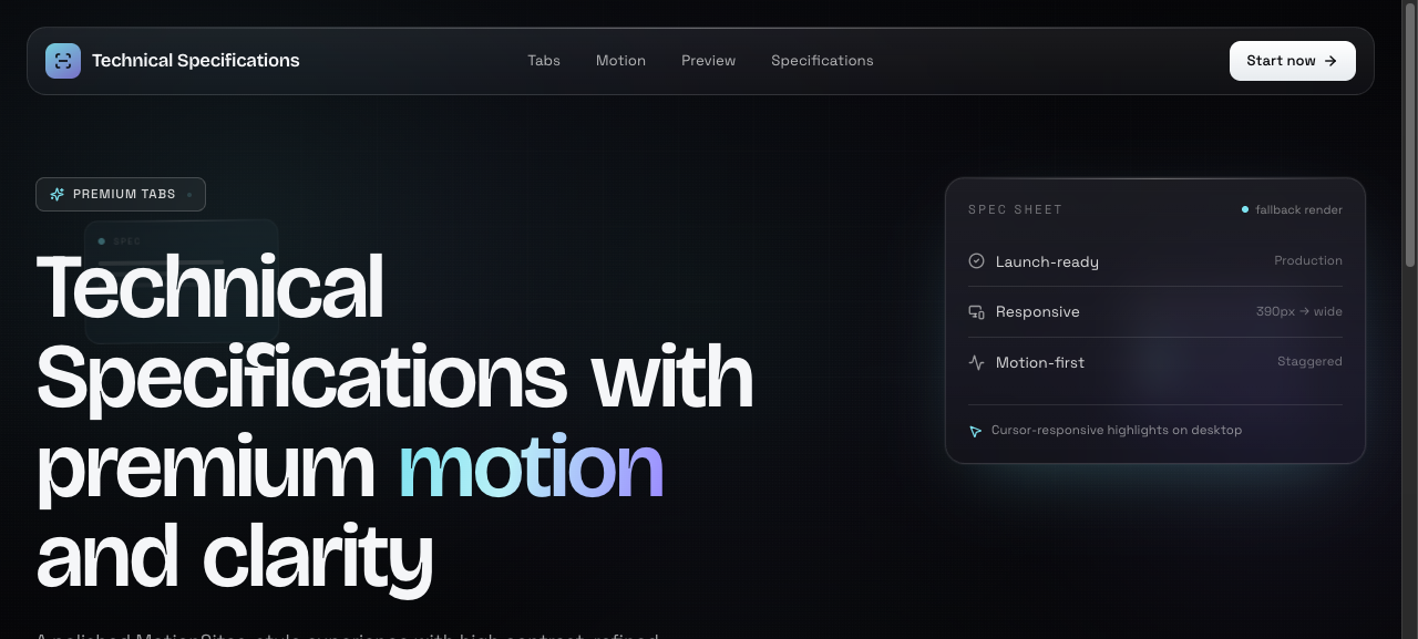 Technical Specifications