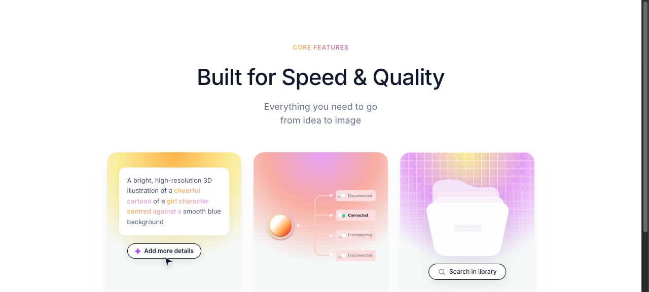 AI Image Generator UI