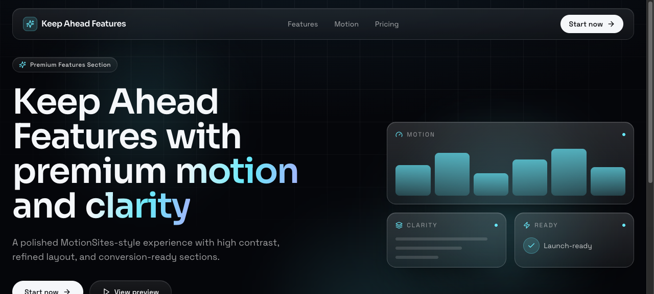 Keep Ahead Features